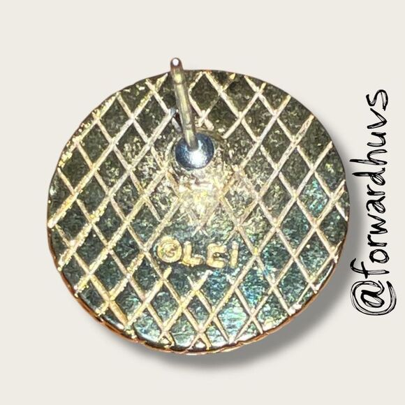 Bundle Sale 3 for $15 | Vintage Liz Claiborne LCi Earrings – Blue Center - Picture 3 of 8